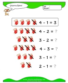 Çıkarma İşlemi Çalışma Sayfaları